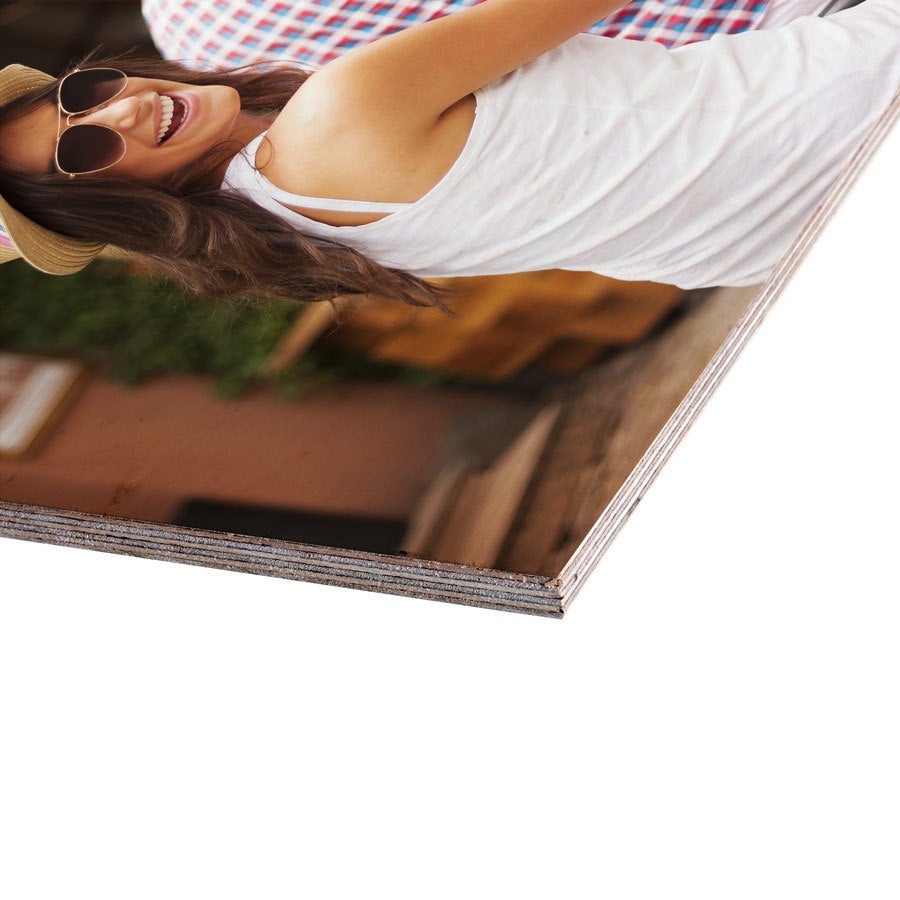 Personalised photo print - Wood - Panel - 80 x 60 cm