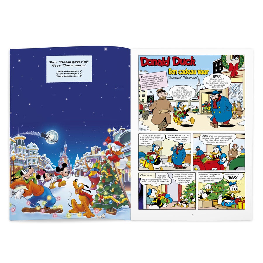 Donald Duck - Kerst - Tijdschrift met naam en foto