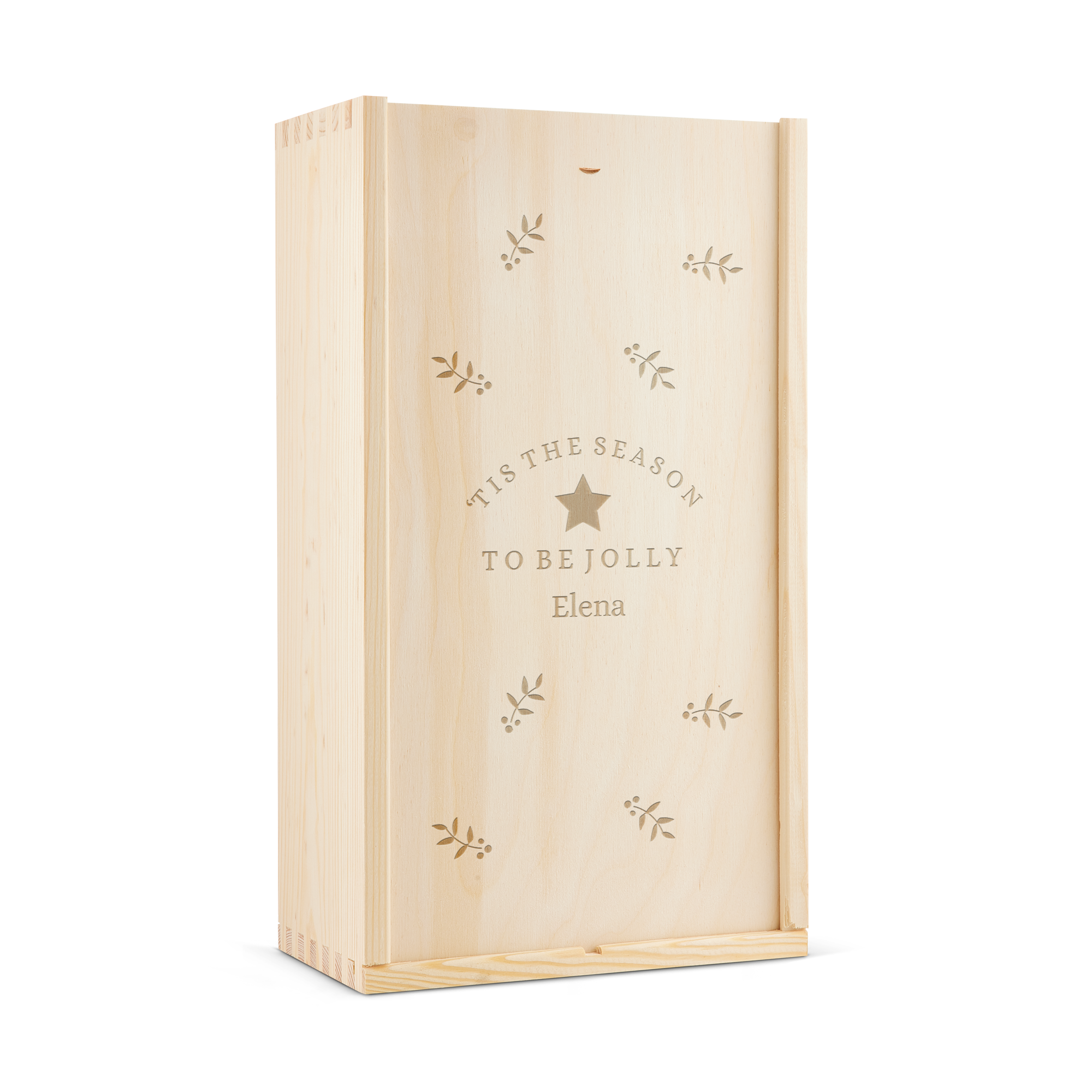 Confezione regalo in legno di whisky Jack Daniel's Gentleman Jack personalizzata con incisione e nome Elena