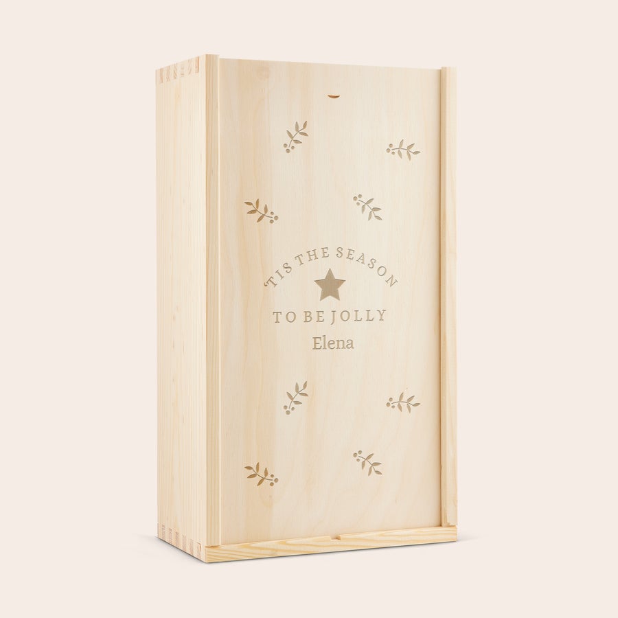 Jack Daniels Gentelman Jack - Confezione Personalizzata Confezione regalo in legno di whisky Jack Daniel's Gentleman Jack personalizzata con incisione e nome Elena