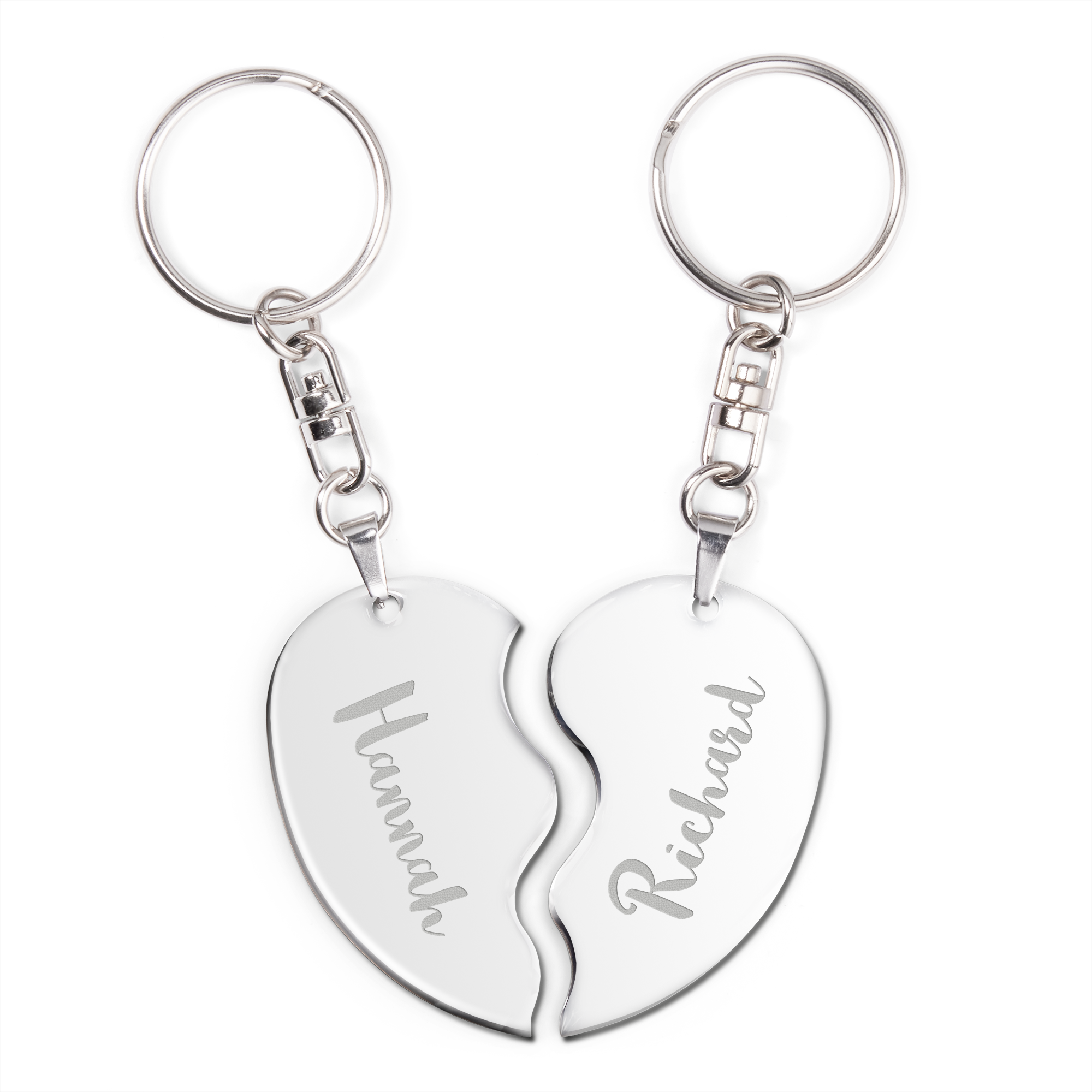 Engraved heart-shaped key ring parts YourSurprise