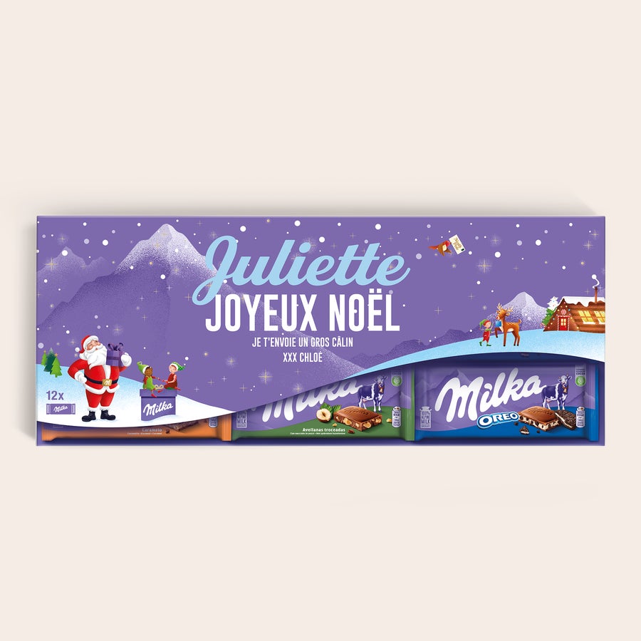 Méga tablette de chocolat Milka personnalisée Méga tablette de chocolat Milka personnalisée