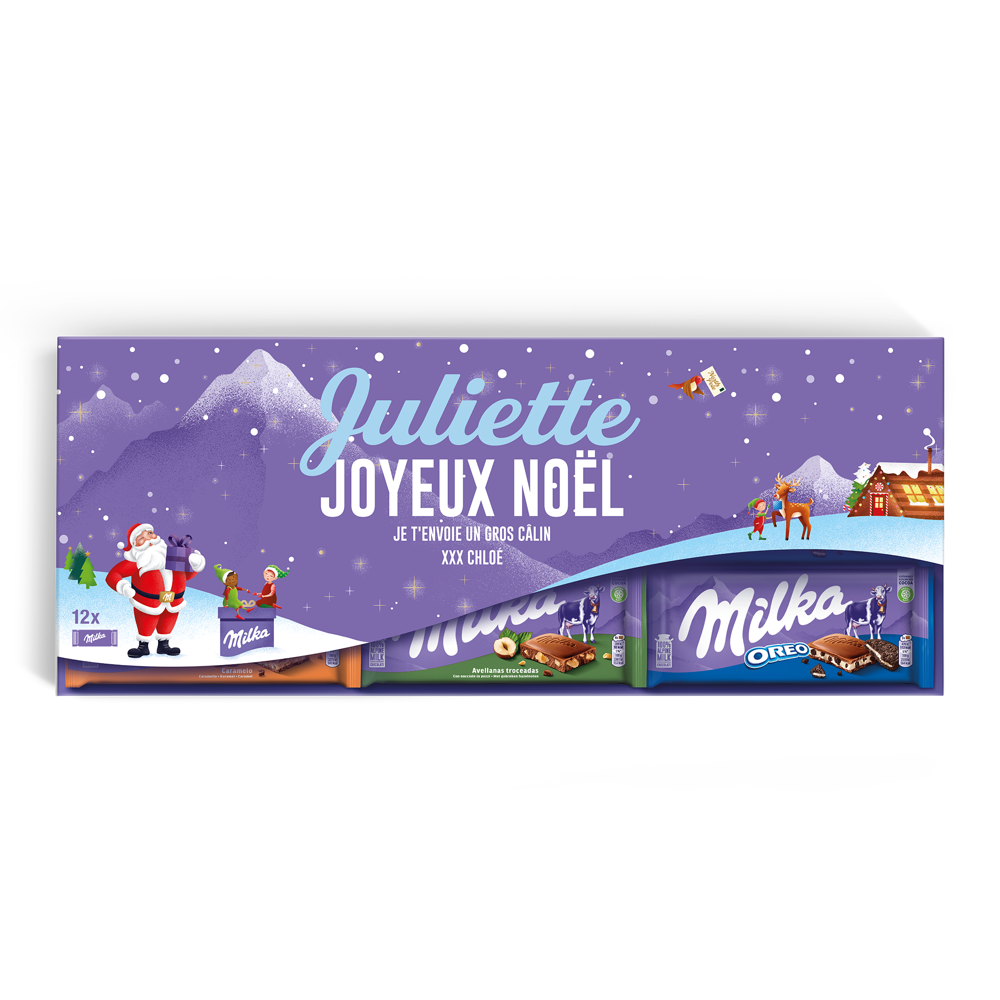 Méga tablette de chocolat Milka personnalisée