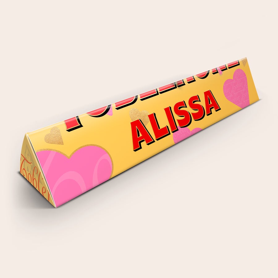 Toblerone amoureux personnalisé Toblerone amoureux personnalisé