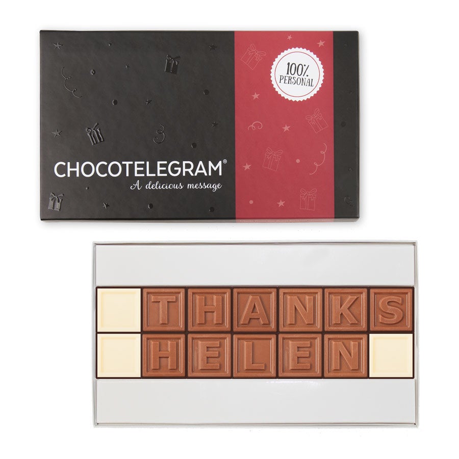 Personalised Chocolate telegram - 14 characters