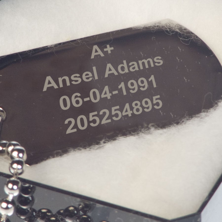 Name tag silver-plated