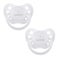Baby chupetas (conjunto de 2) - branco e branco