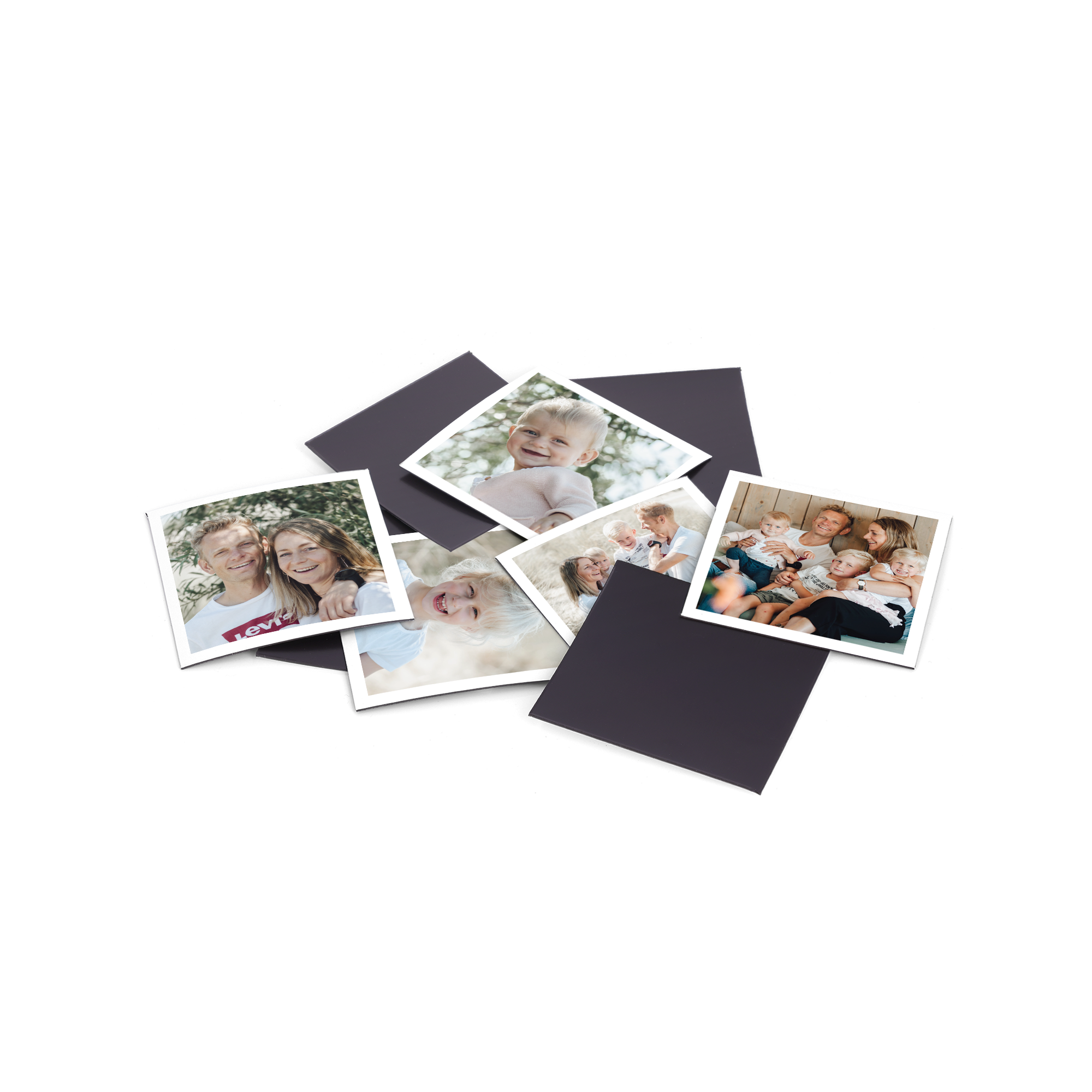 Personlige magneter med trykte familiebilder og barnemotiver, egendesignet med ditt design.