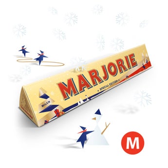 Personalised Toblerone chocolate bar - Christmas - M - 200 grams
