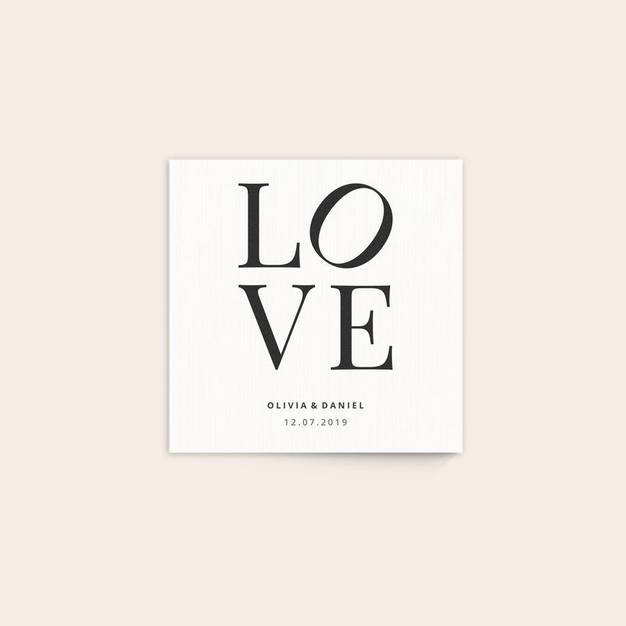 Photo on wood Personalized photo onto wood print with the word LOVE, names Olivia & Daniel, and the date 12.07.2019