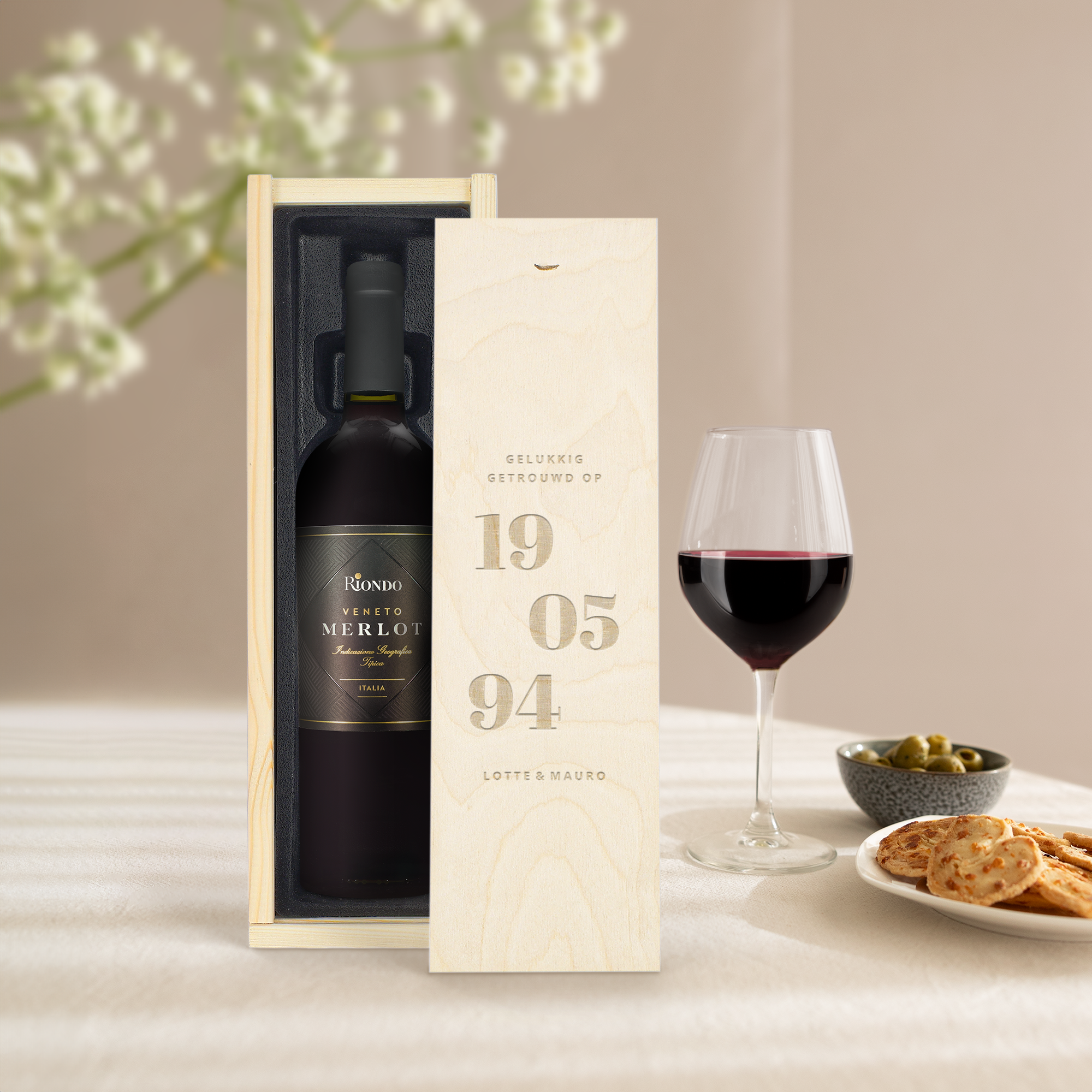 Wijn Riondo Merlot personaliseren
