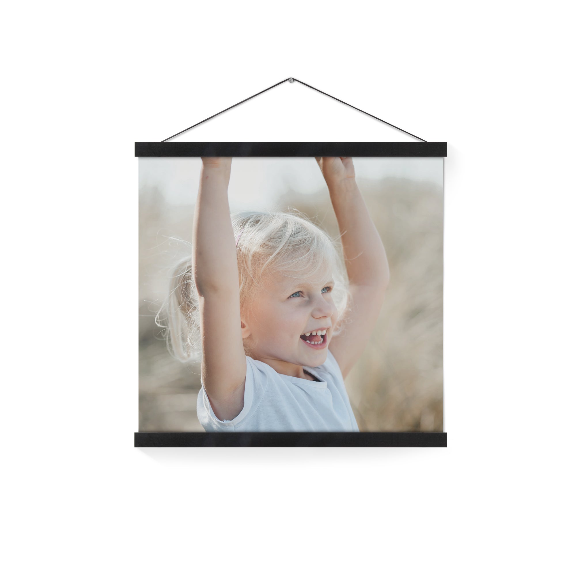 Personalised poster with black hanger - 30x30