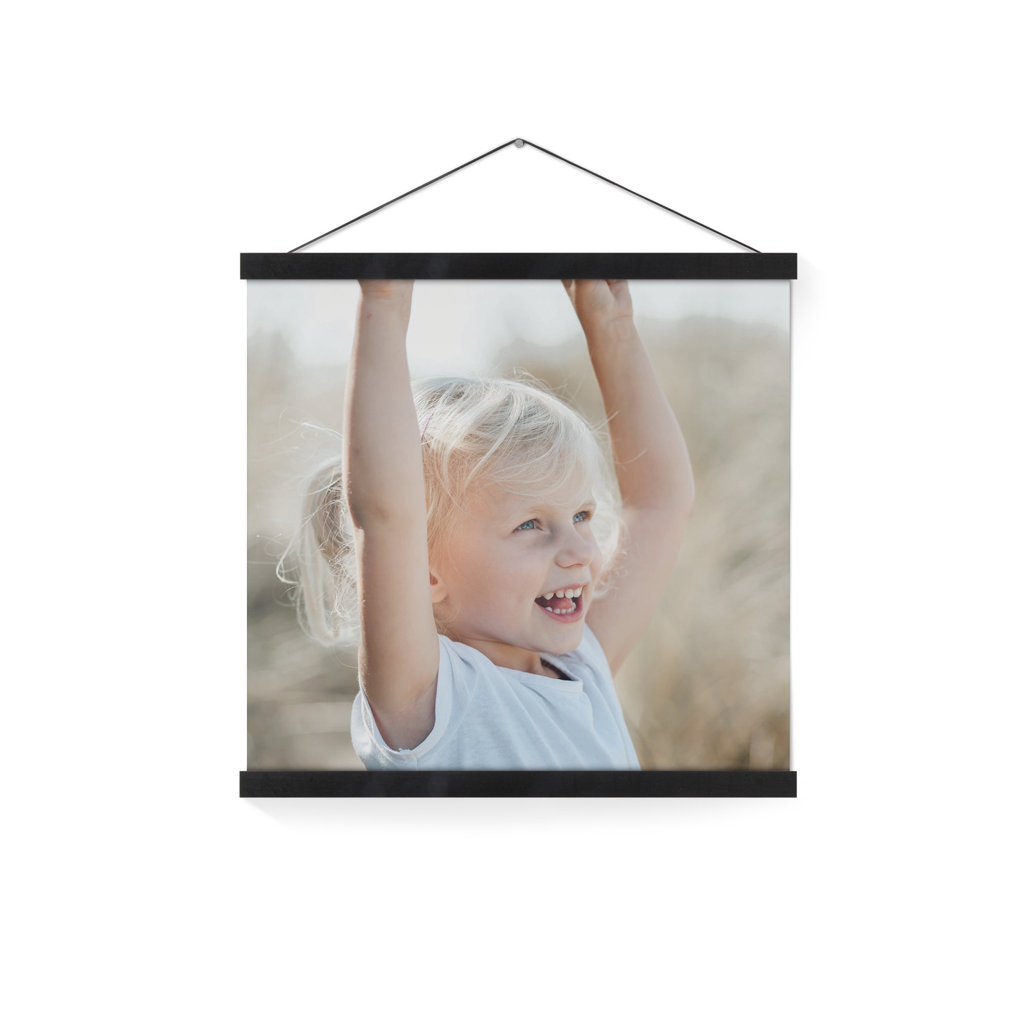 Gepersonaliseerde poster met zwarte posterhanger 30x30 Gepersonaliseerde poster met zwarte posterhanger 30x30