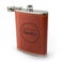Personalised engraved hip flask - leather look