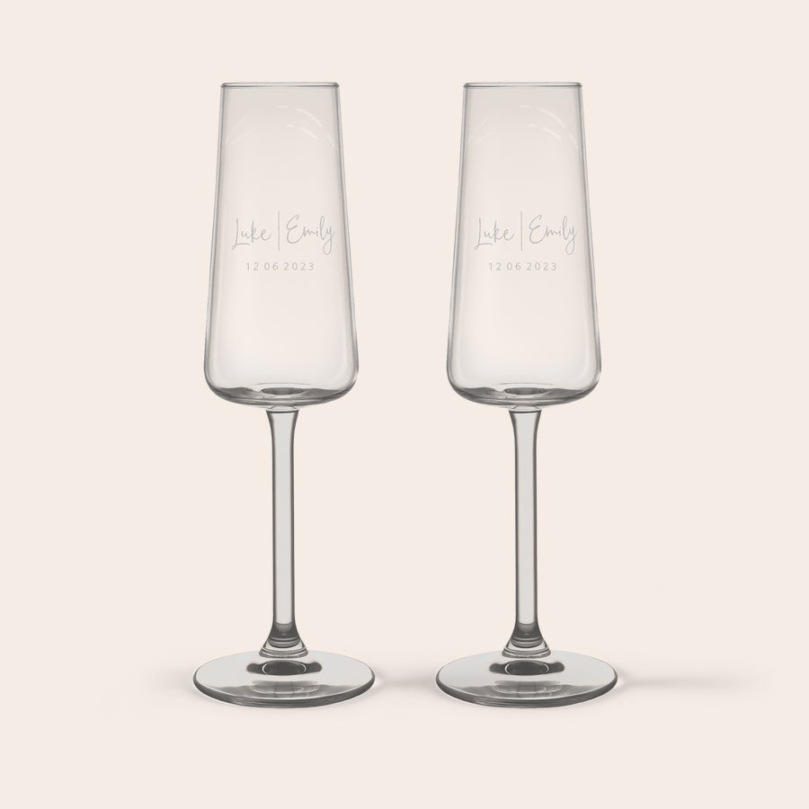 Champagneglas graveren Champagneglas graveren