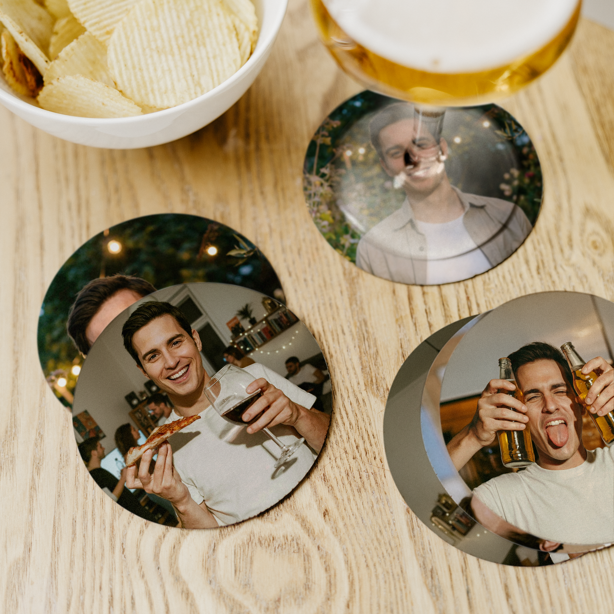 Bedruckte Bierdeckel