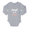 Personalised baby romper - Long sleeves - Grey - 62/68