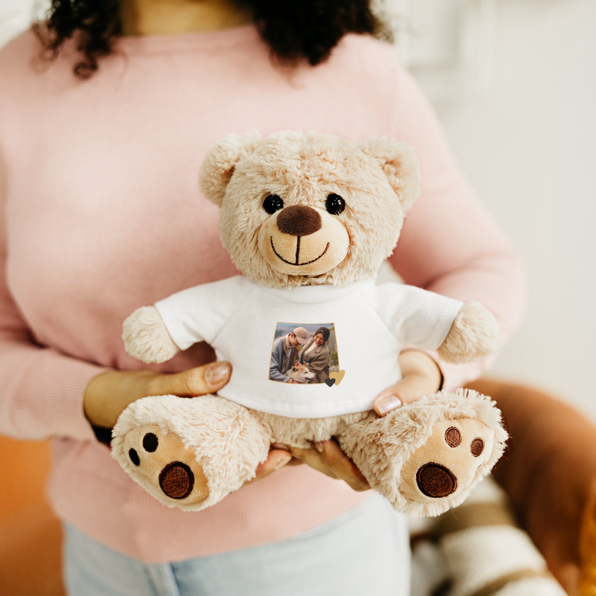 Knuffelbeer met foto Teddybeer 20 cm