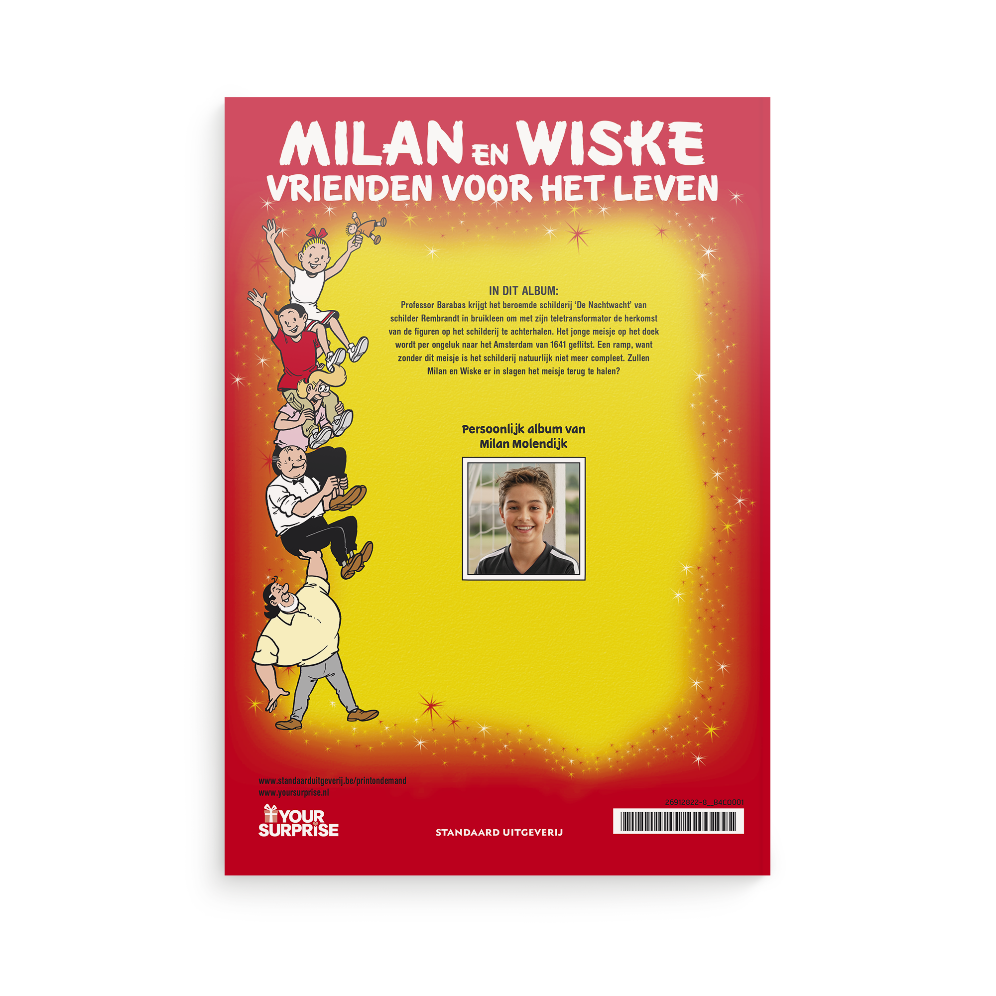 Boek Suske & Wiske "De nachtwachtbrigade" met naam