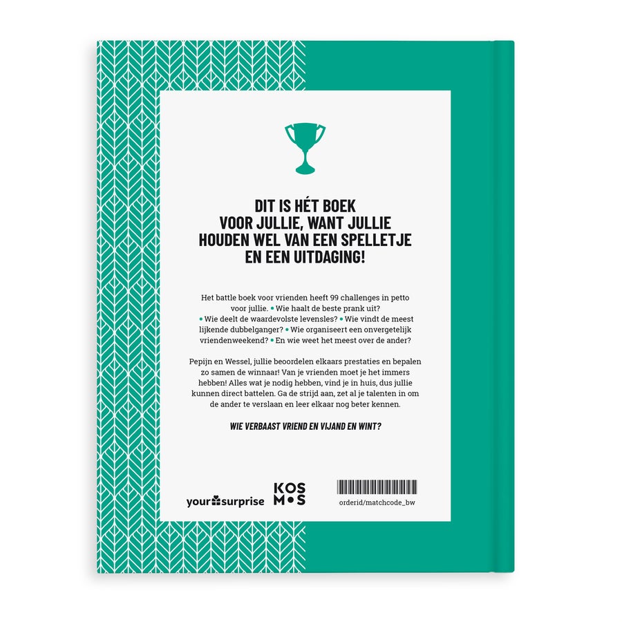 Het Battle boek voor vrienden personaliseren Het Battle boek voor vrienden personaliseren