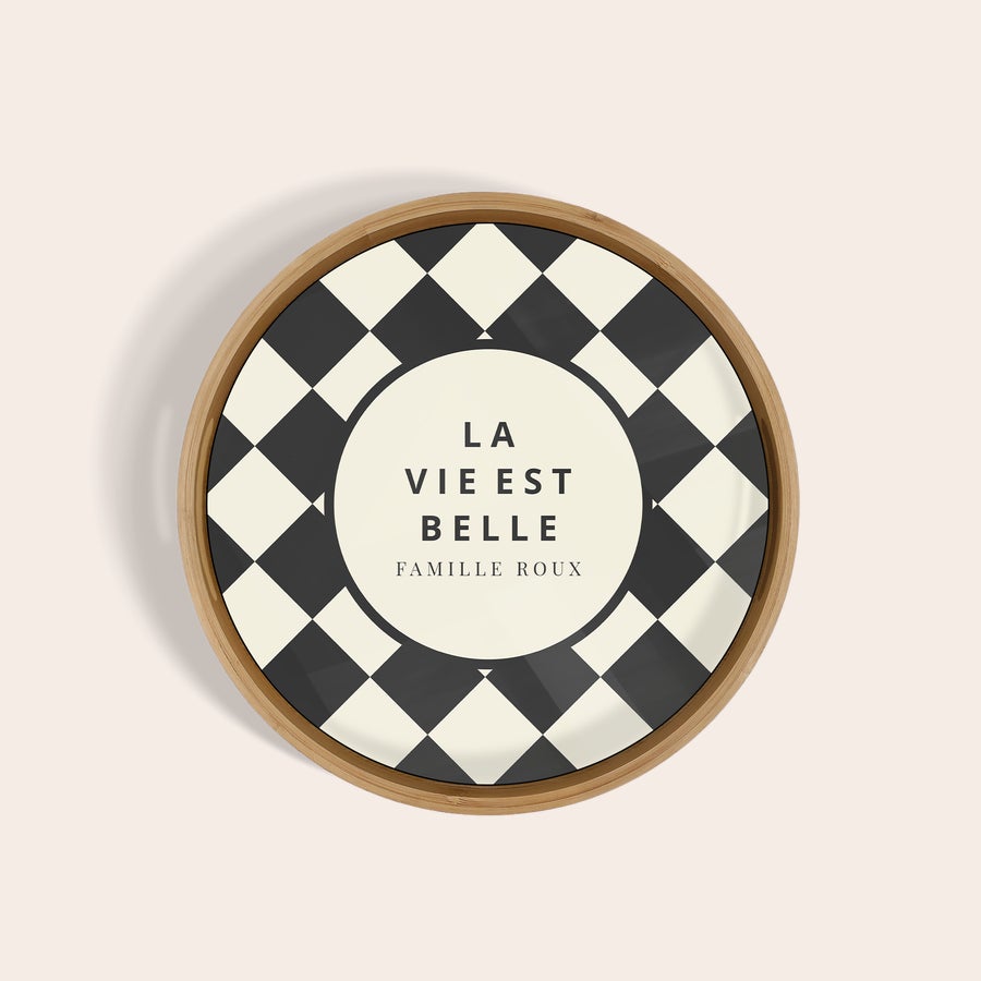 Plateau rond personnalisé Plateau rond personnalisé