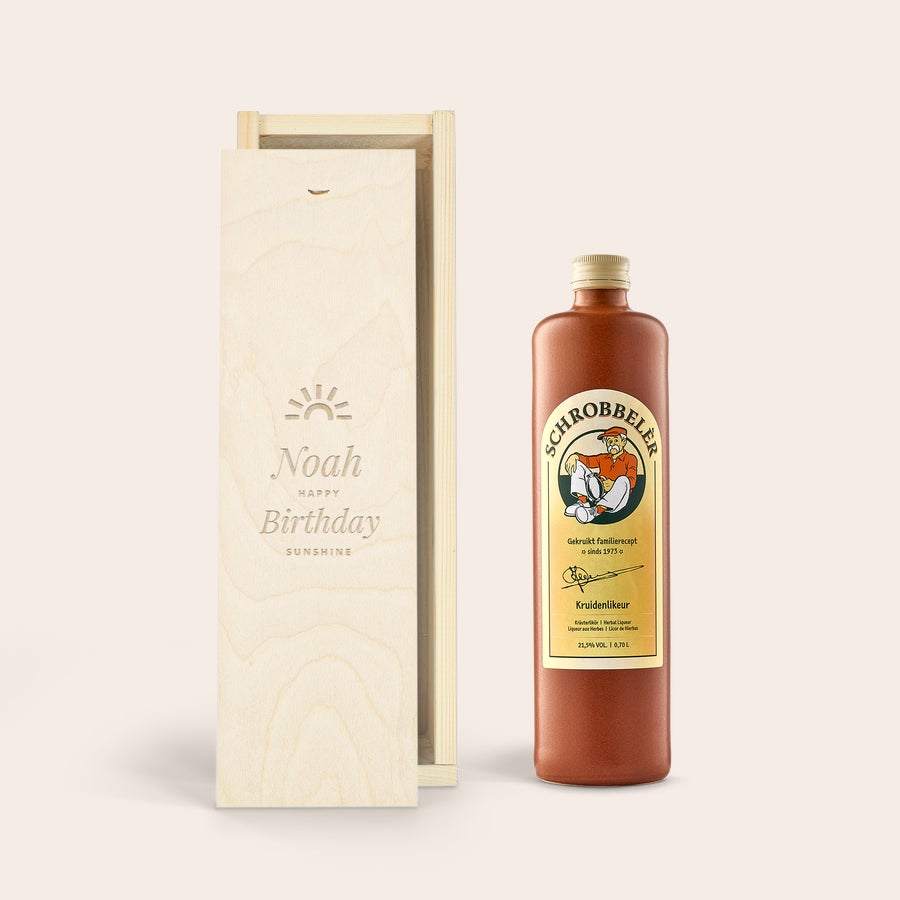 Coffret liqueur personnalisé - Schrobbelèr Coffret liqueur personnalisé - Schrobbelèr