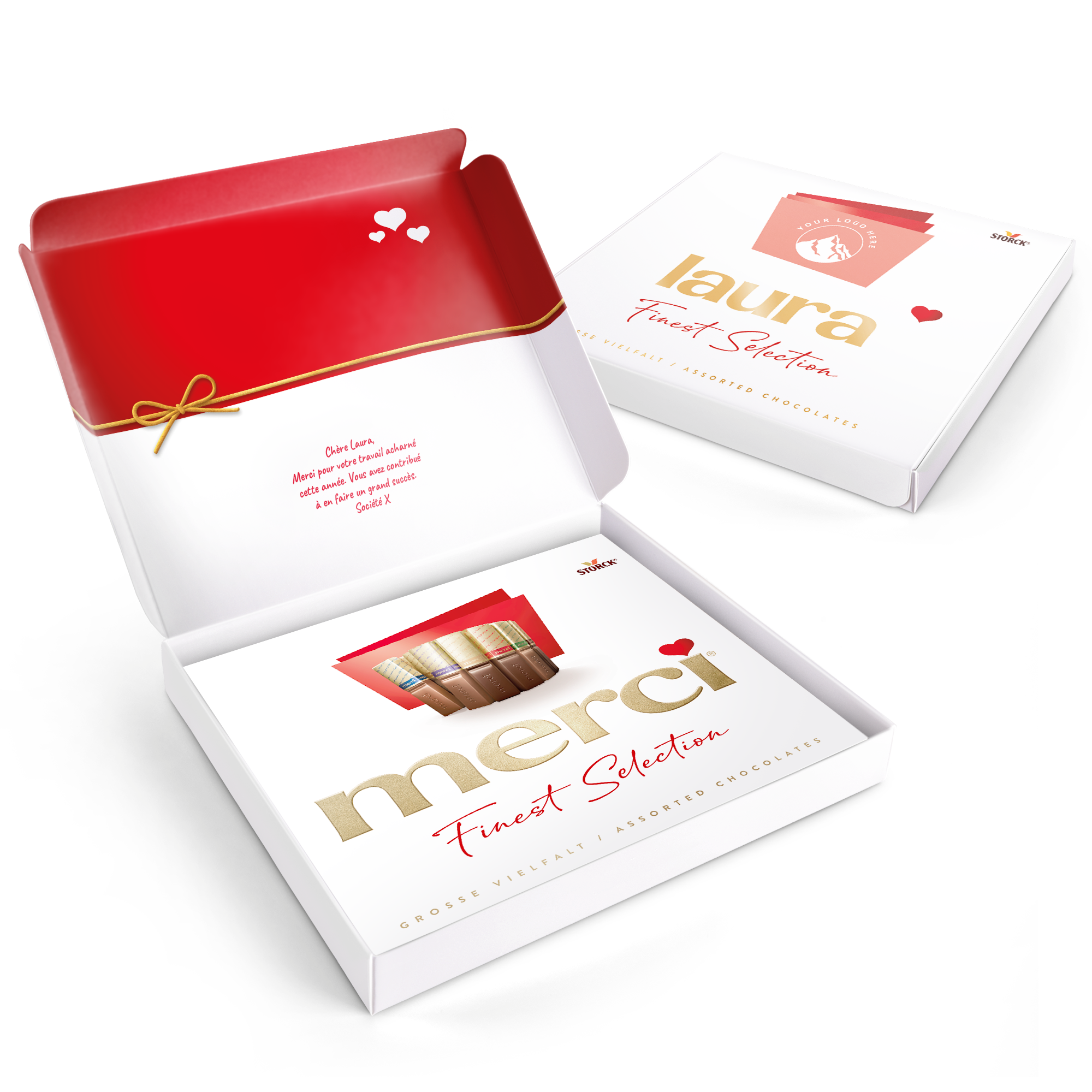 Chocolat Merci avec carte personnalisée - 250 grammes