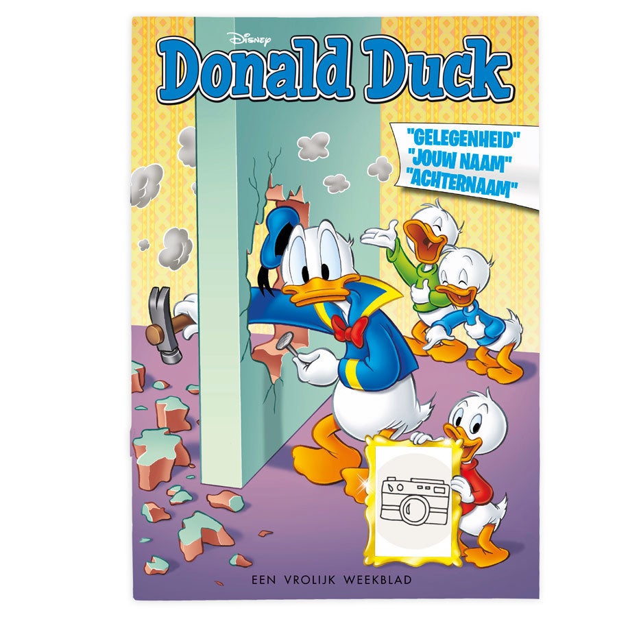 Stripboek Donald Duck met naam