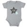 Personalised baby romper - Short sleeves - Grey - 50/56