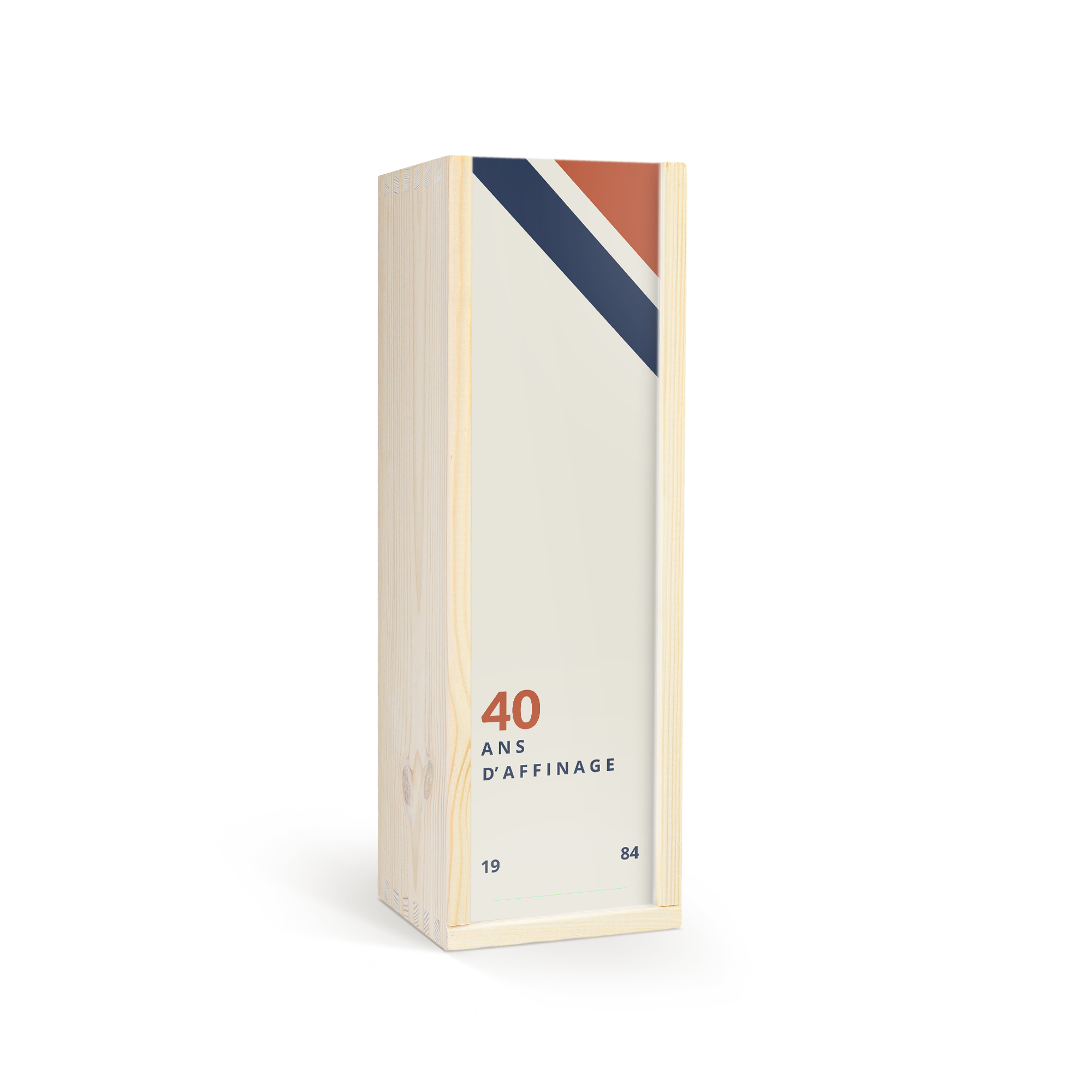 Coffret personnalisé pour bouteille de whisky Jameson, avec étiquette personnalisée "40 ans d'affinage"