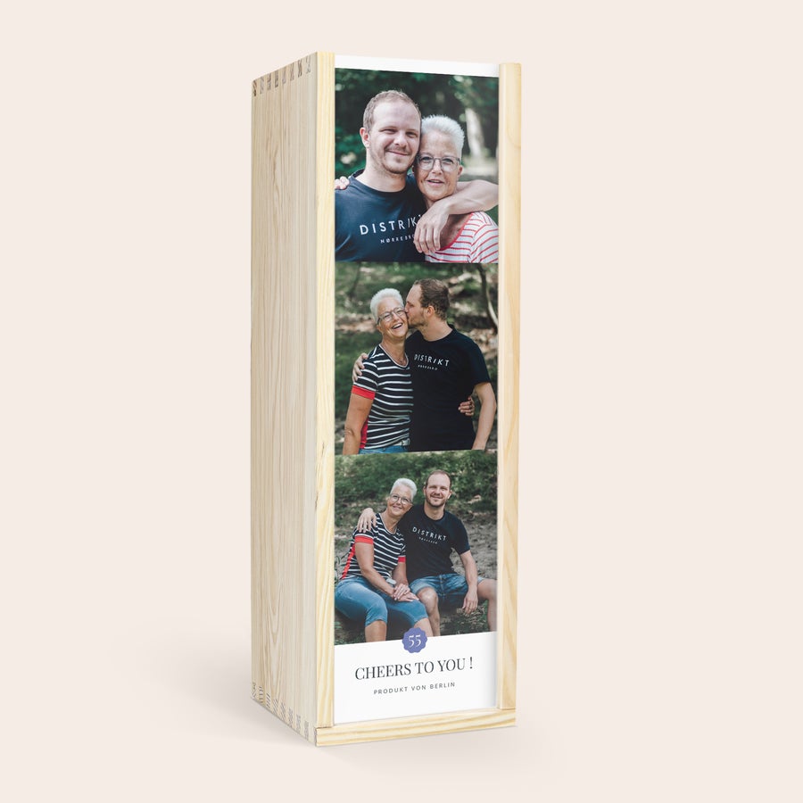 Portwein Graham's 10 Years Cask Matured personalisieren Flasche Graham´s 10 Years Cask Matured in einer Holzkiste mit personalisiertem Foto und Text