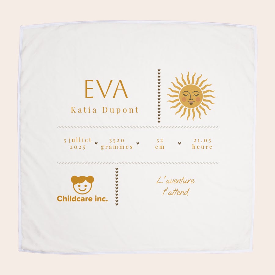 Couverture bébé personnalisée Couverture bébé personnalisée