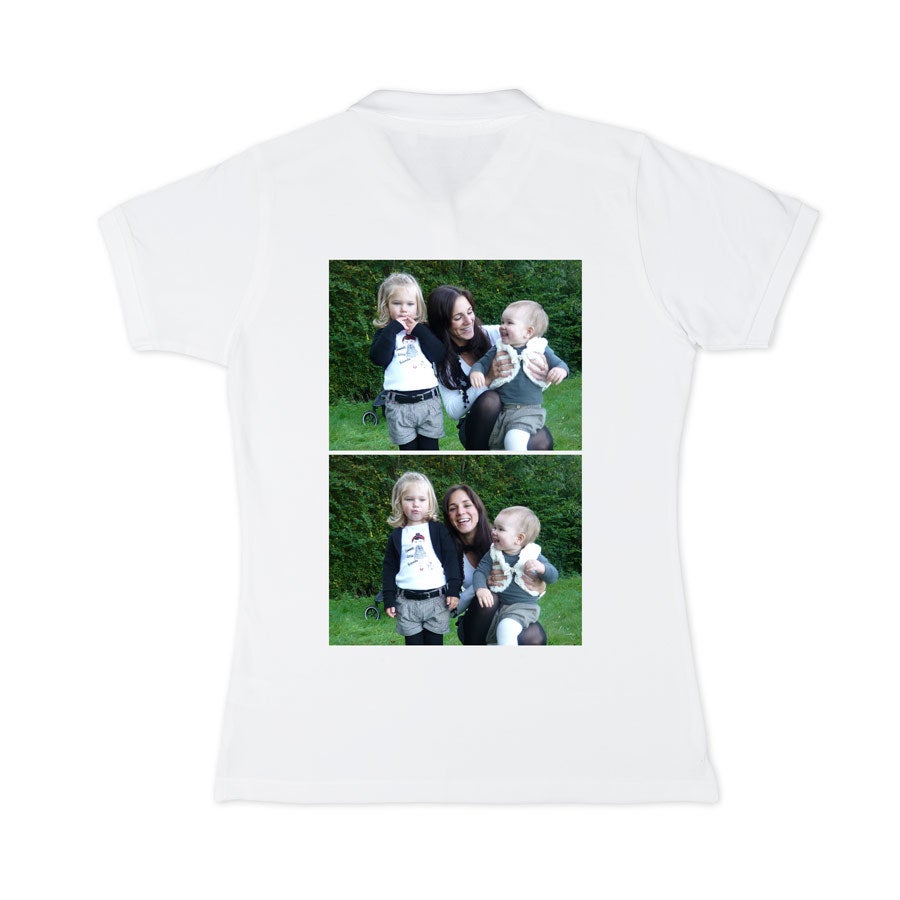 Personalised polo t-shirt - Women - White - XXL