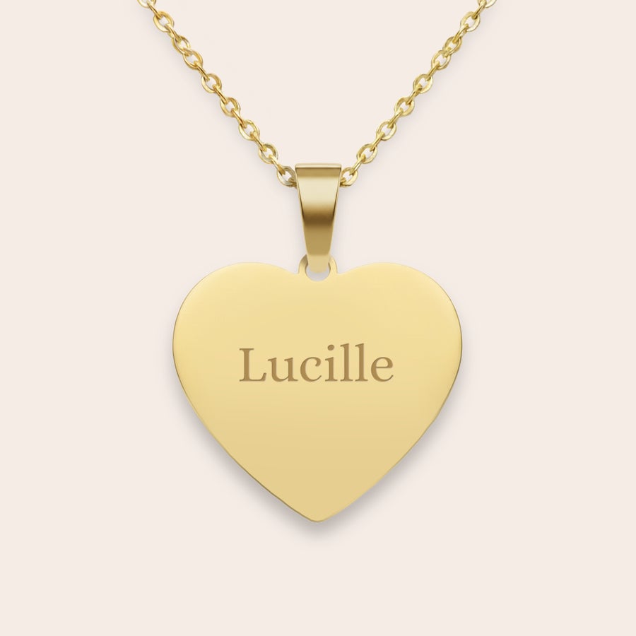 Collier cœur gravé Collier cœur gravé
