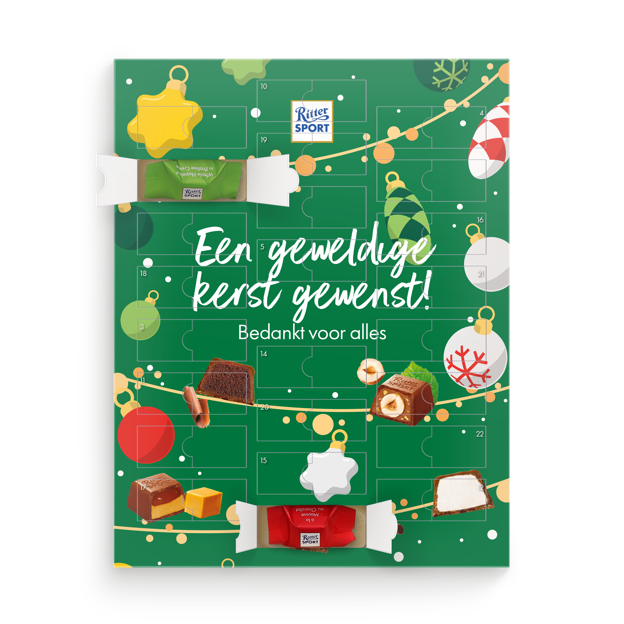 Gepersonaliseerde Ritter Sport adventskalender