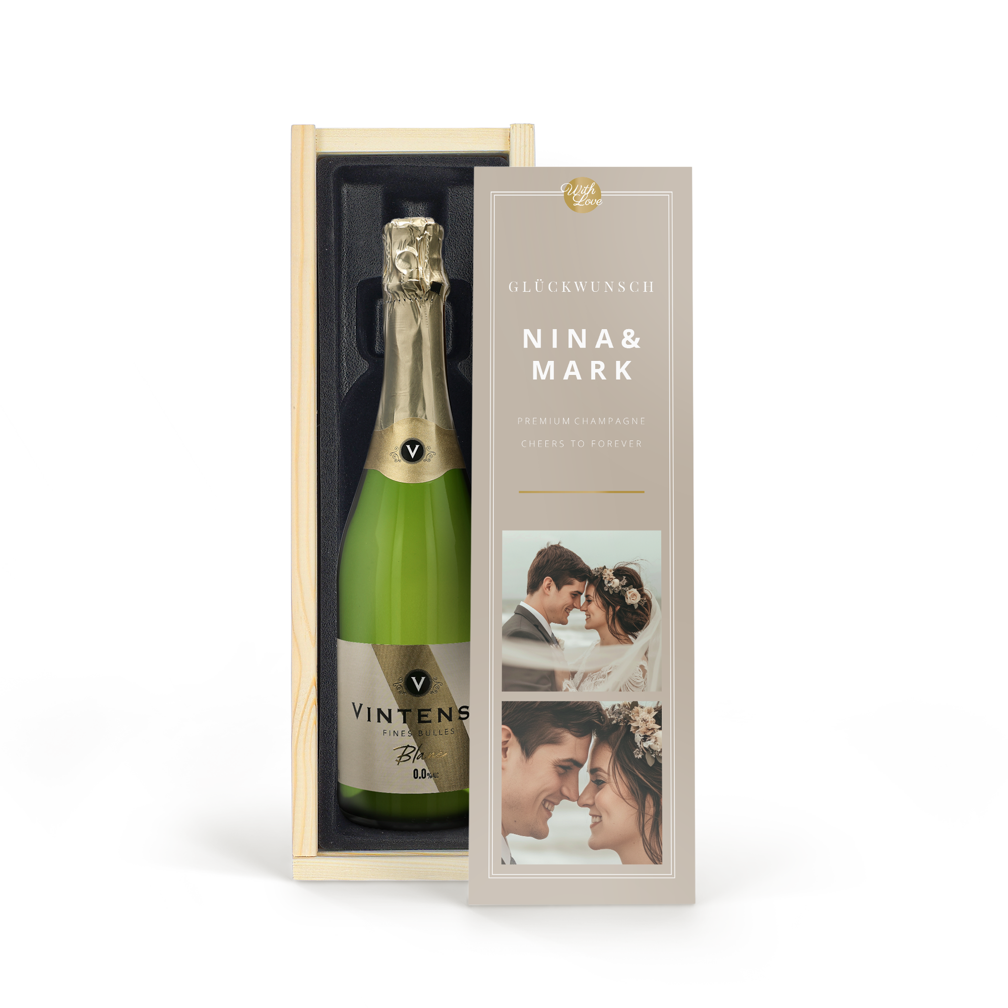 Personalisierter alkoholfreier Sekt - Vintense
