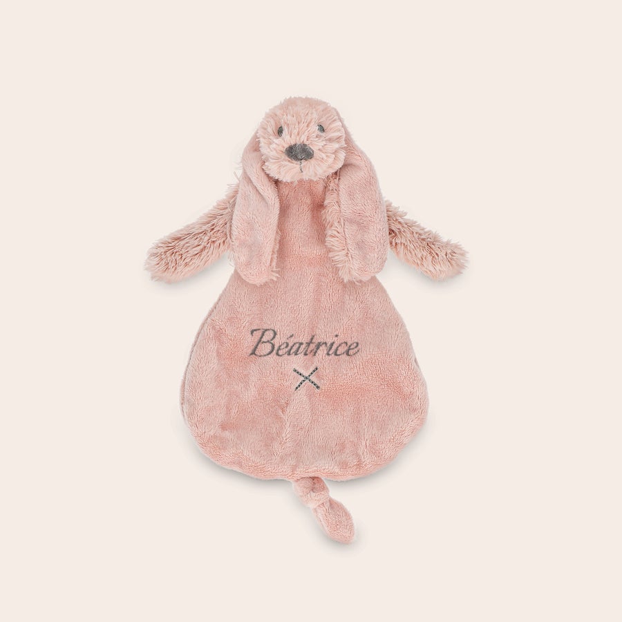 Doudou personnalisé pour bébé - Happy Horse Doudou pour bébé lapin rose personnalisé brodé du prénom Béatrice