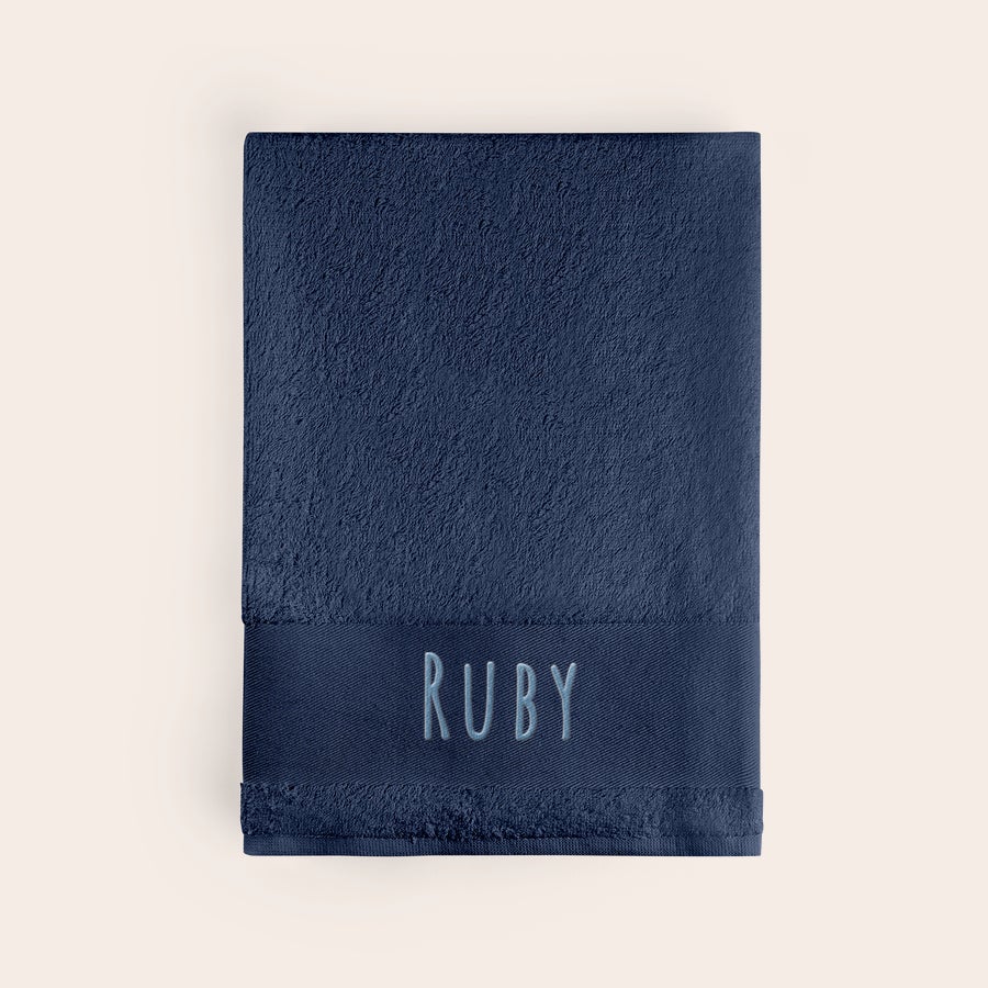 Bath towel with text Bath towel with text