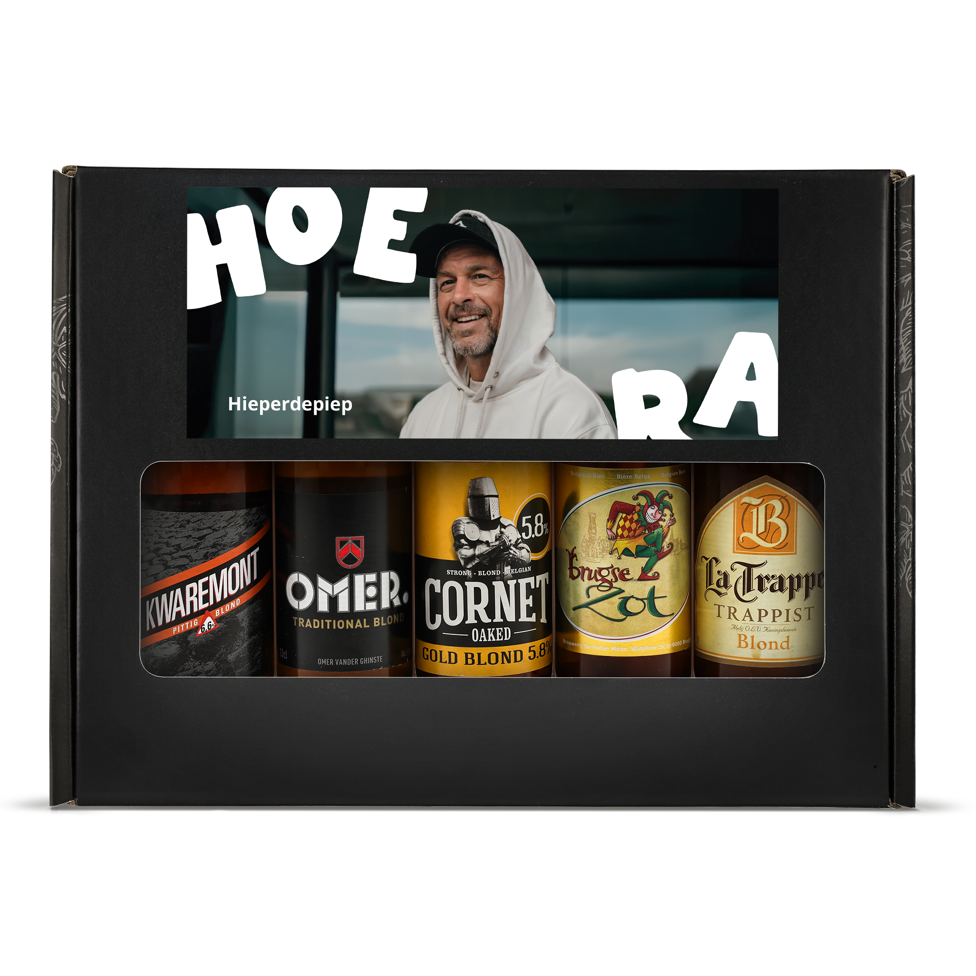 Bierpakket verjaardag met foto en tekst