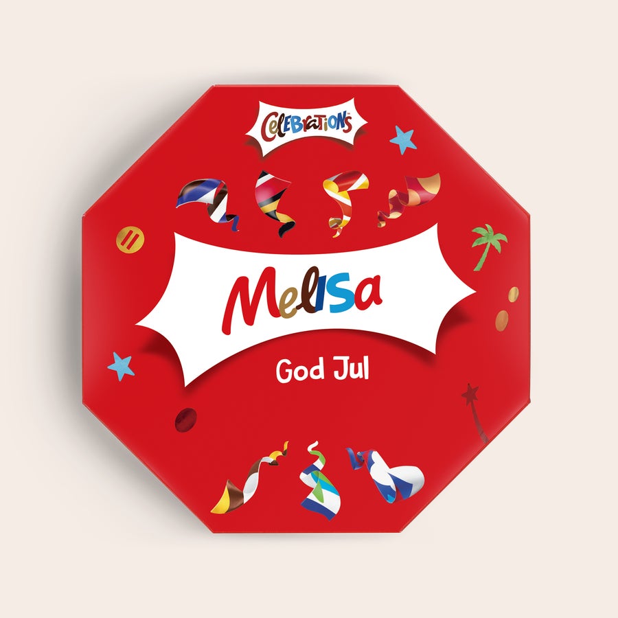 Celebrations presentask med namn Celebrations presentask med namn