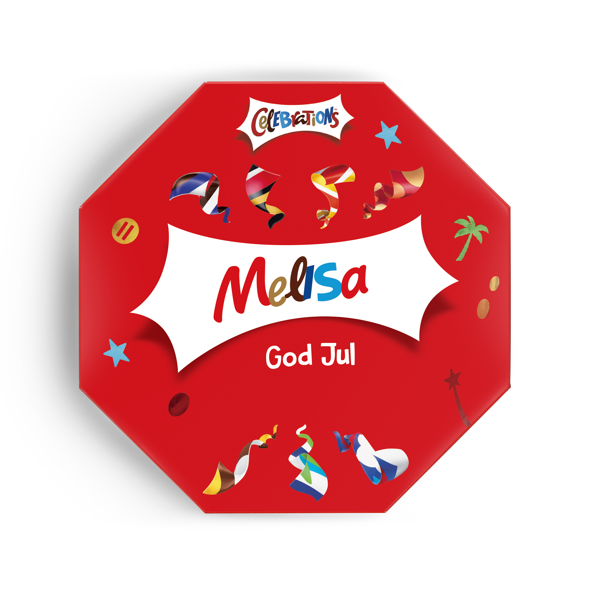 Celebrations presentask med namn