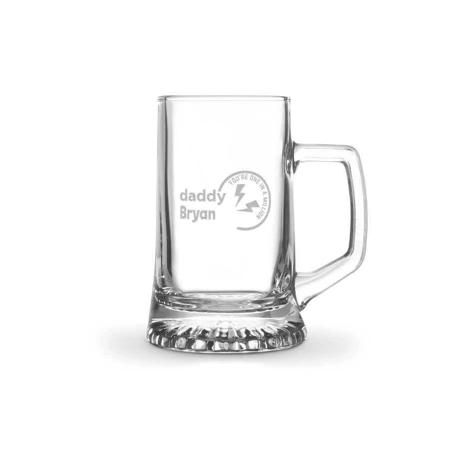 Personalized Beer Can Glass Dad established beer glass/Engraved Beer C