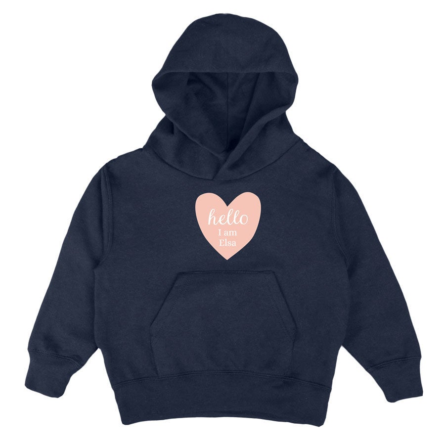 Personalised hoodie - Children - Navy - 4 yrs