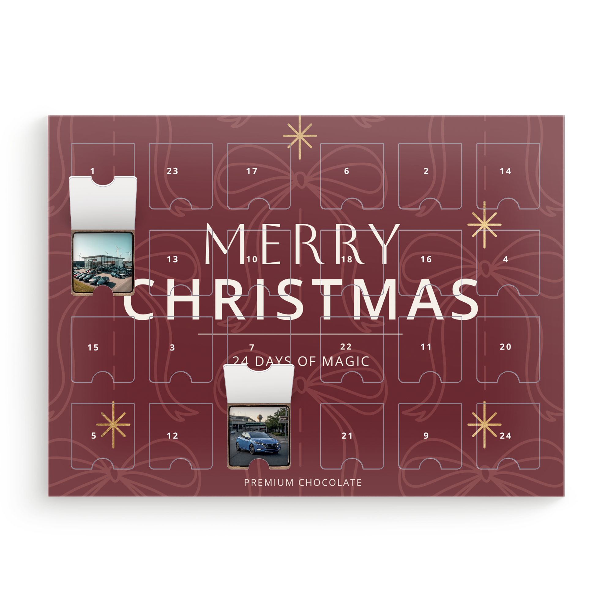 Calendar de Advent personalizat - Ciocolată cu fotografie