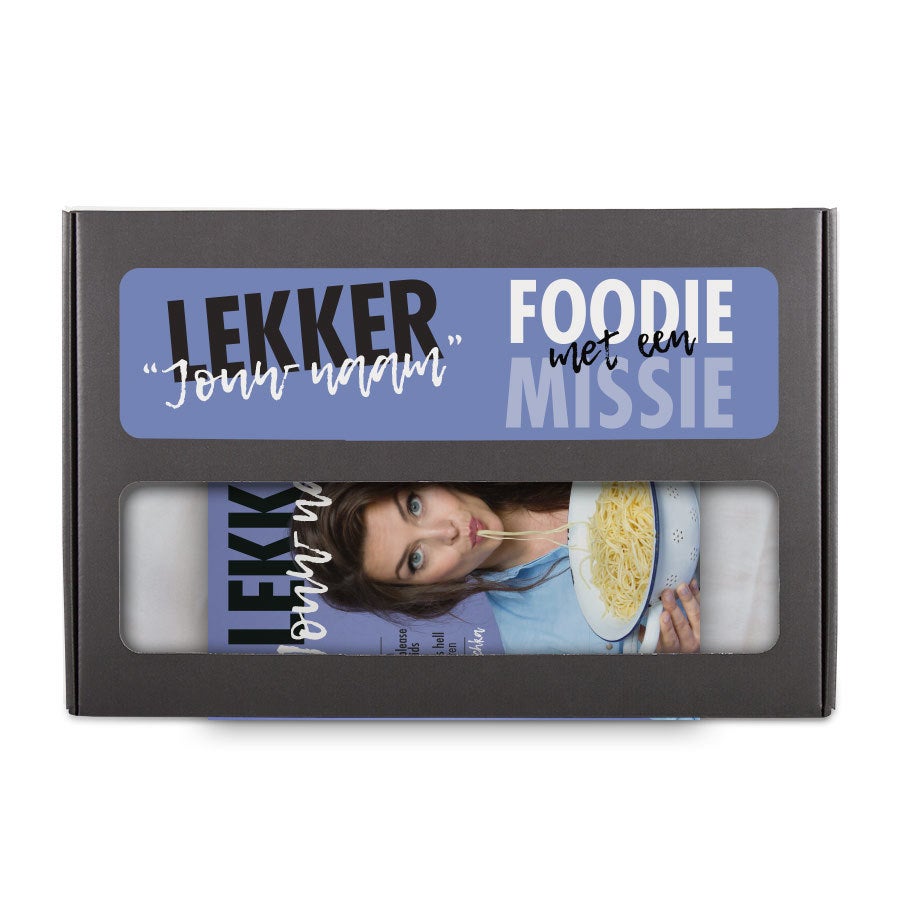 Lekker Miljuschka kookboek met naam - Cadeaupakket
