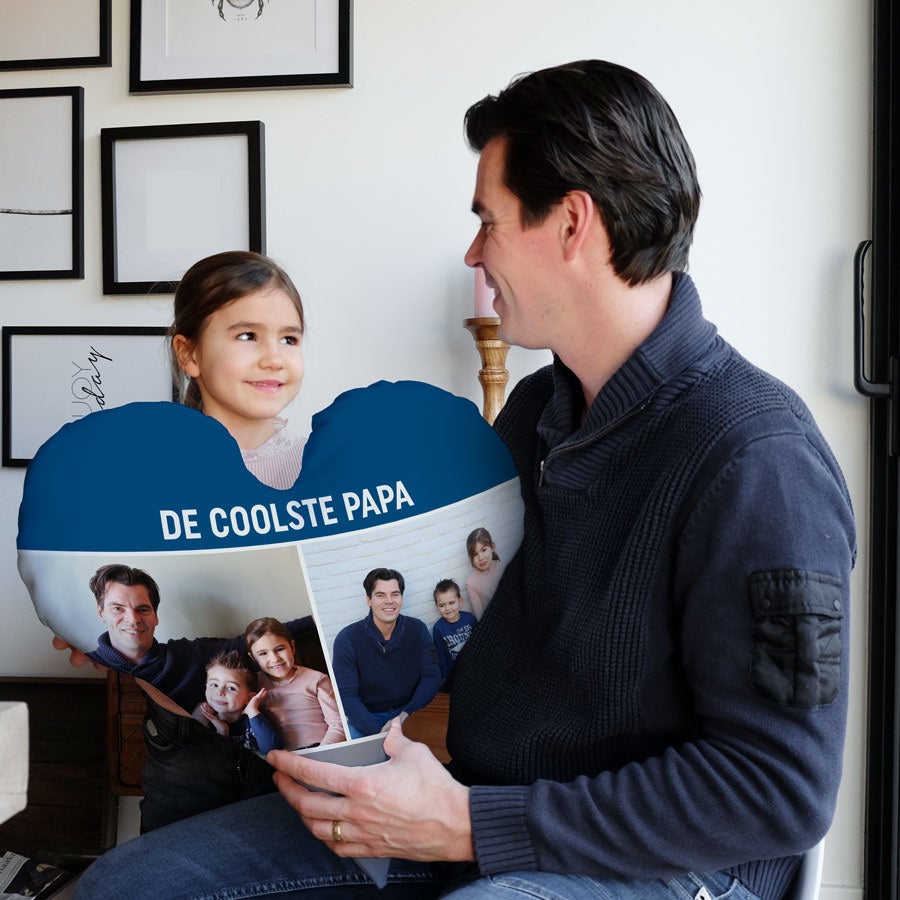 Vaderdag volledig bedrukt kussen - 60x60 - Velours