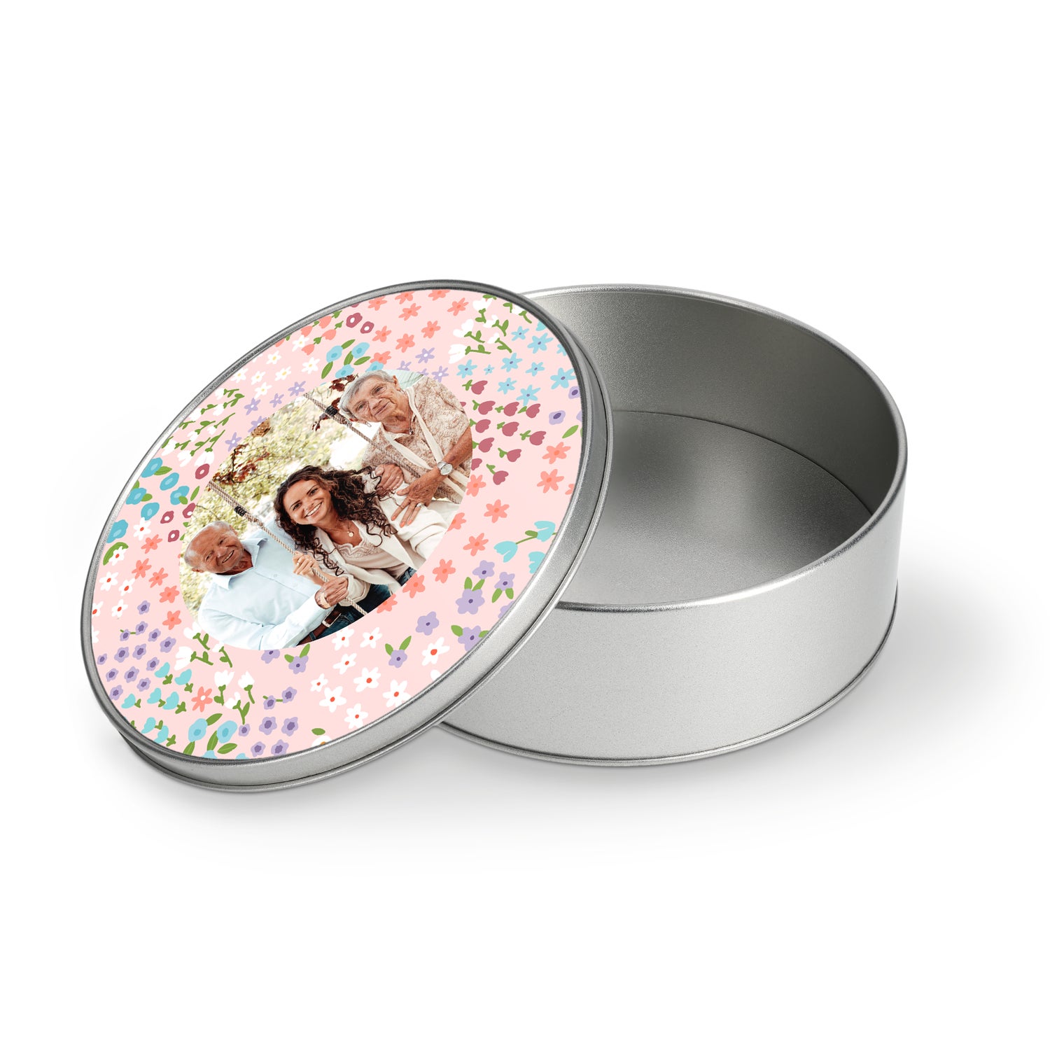 Personalizowana puszka na pami�tki - okr�g�a