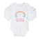 Personalizowane Body niemowlęce z długim rękawem - białe (74/80)
