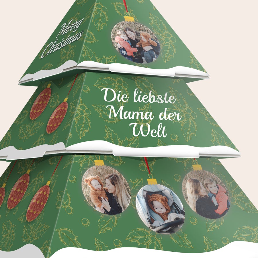 Personalisierter Weihnachtsbaum aus Papier Basteln Personalisierter Weihnachtsbaum aus Papier Basteln