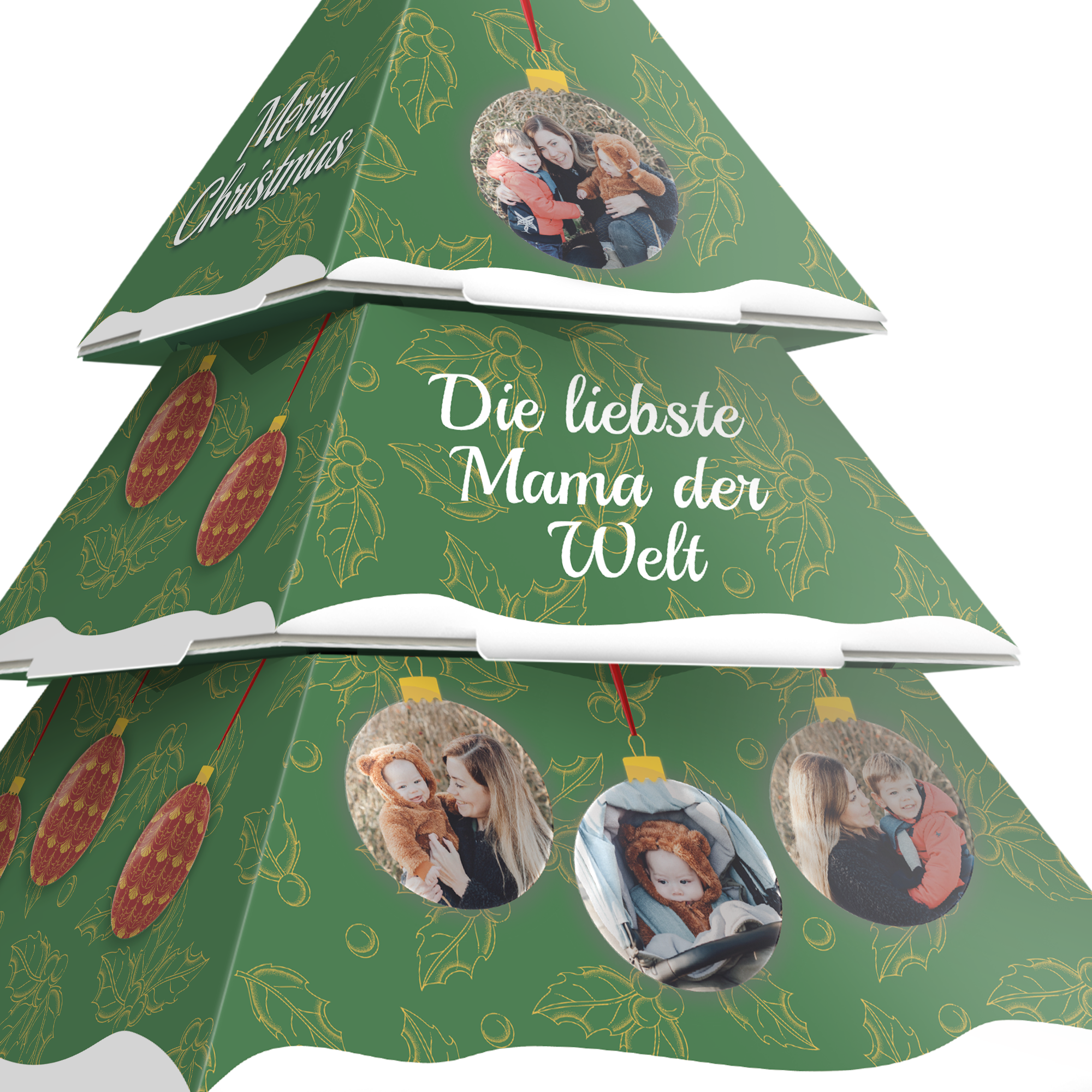 Personalisierter Weihnachtsbaum aus Papier Basteln
